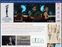 Tablet Screenshot of costumedesignersguild.com